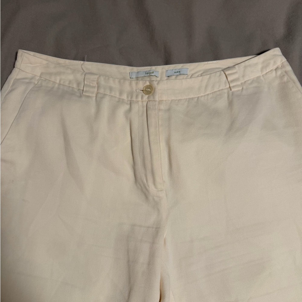 Lizgolf Cream High-Waisted Pants